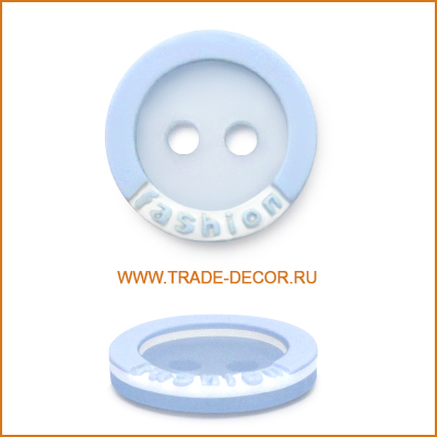 ВЛК1483 голубая+белый лого Fashion 2 прокола