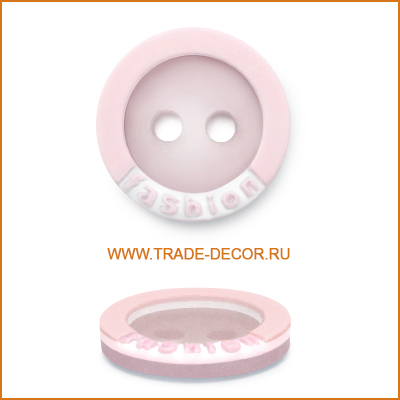 ВЛК1483 розовая+белый лого Fashion 2 прокола