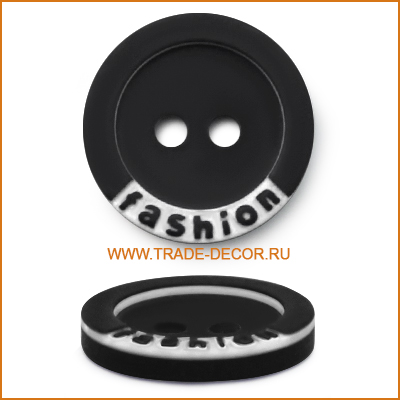 ВЛК1483 черная+белый лого Fashion 2 прокола