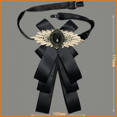 ГСХ790 черный воротник/галстук (бант)