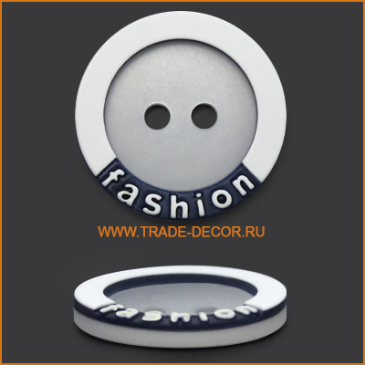 ВЛК1483 белая+темно-синий лого Fashion 4 прокола 2 прокола