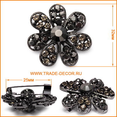 ГУБ7793 черный никель/гематит цв.32+серый цв.02